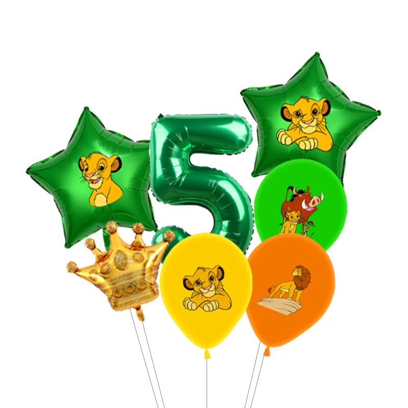 Simba Lion King Party Theme Set Latex Balloon Kids Birthday Party Decoration Number Balloon Globos Supplies view 6