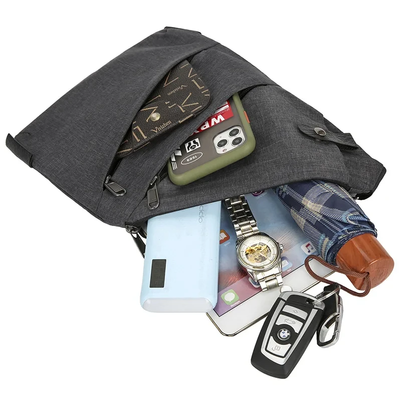 Multifunction Chest Bags Anti Theft Single Crossobdy Bags for Men Male Cross Body Messenger Bag Burglarproof Shoulder Bag