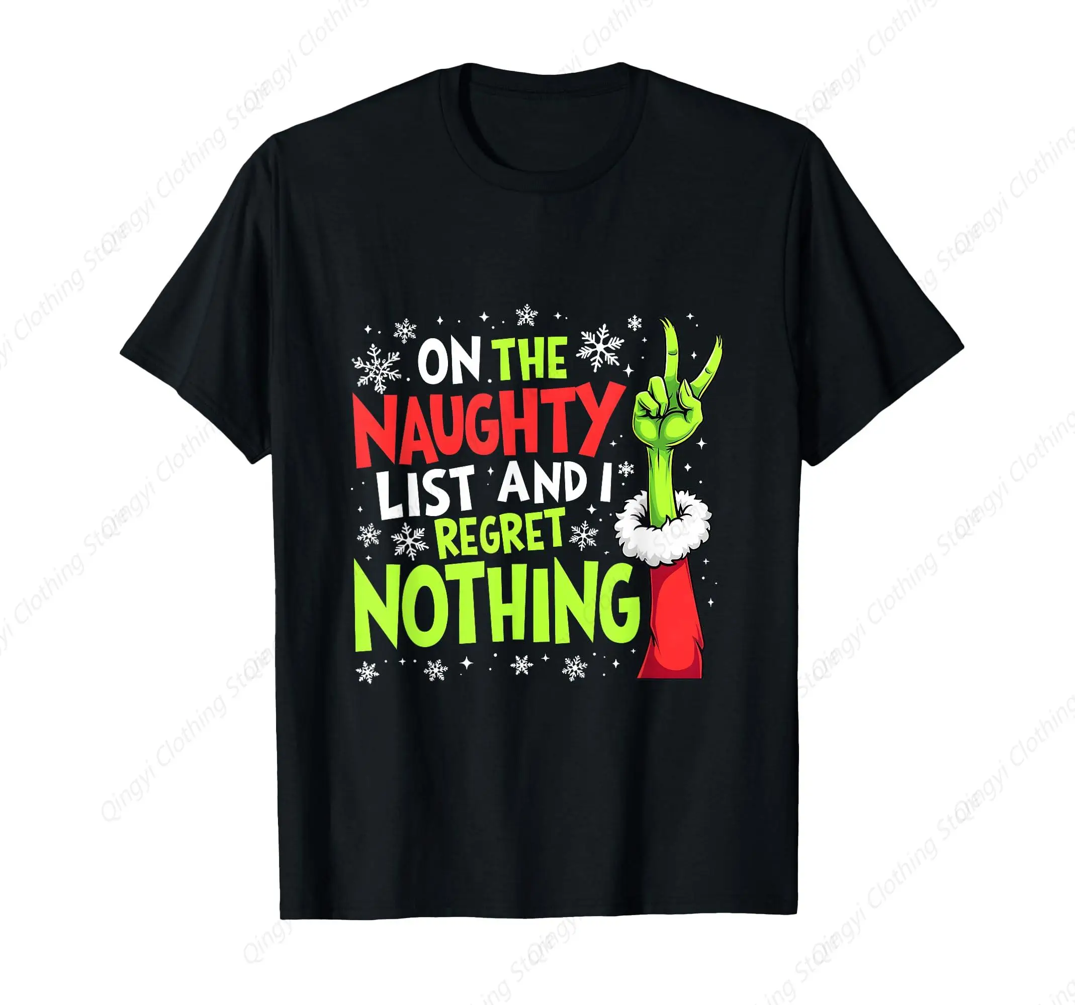 

Funny Christmas On The Naughty List And I Regret Nothing T-Shirt