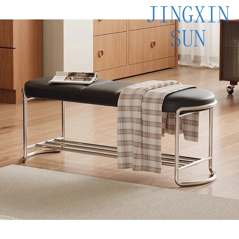 Medieval Style Shoe Change Stool for Doorway Home Use Light Luxury Advanced Design Cream Color Footstool for Shoes Entryway