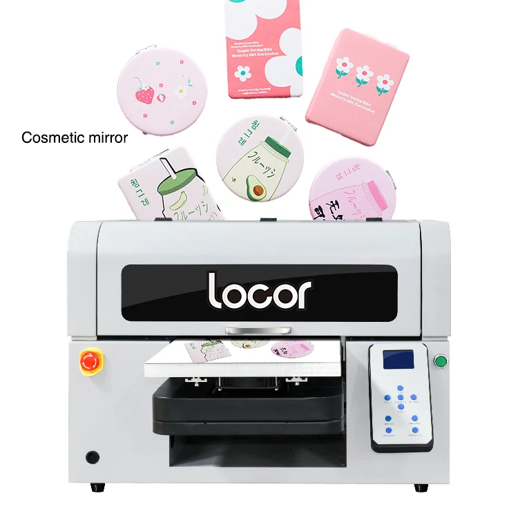 

Wholesale Locor A3 Direct UV Flatbed Body XP600/I3200 Bottle Sticker Label Phone Cases Gift Embossing Box Uv Led DTF Printer