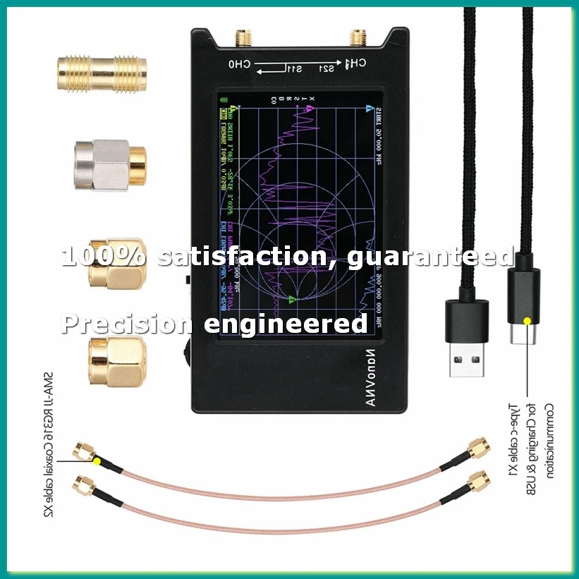 For -H4 Vector Network Analyzer 4Inch Display 10KHz-1.5GHz MF HF VHF UHF Antenna Analyzer-A82Z