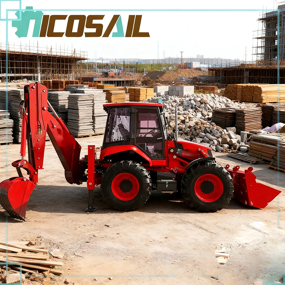 Hot Selling Four-Wheel Drive Mini Backhoe Loader Large Backhoe Loader Diesel Wheel Loader for Sale