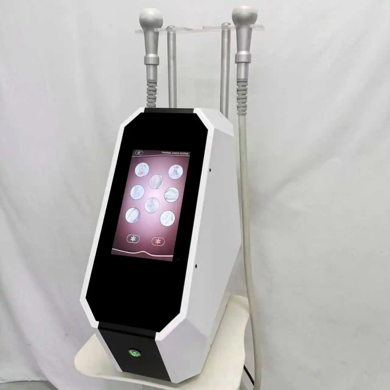 EMS التكنولوجيا الجديدة المحمولة البرد صدمة آلة التخسيس الوجه الجسم البرد جهاز تبريد الجلد المهنية $ صدمة الجلد بارد