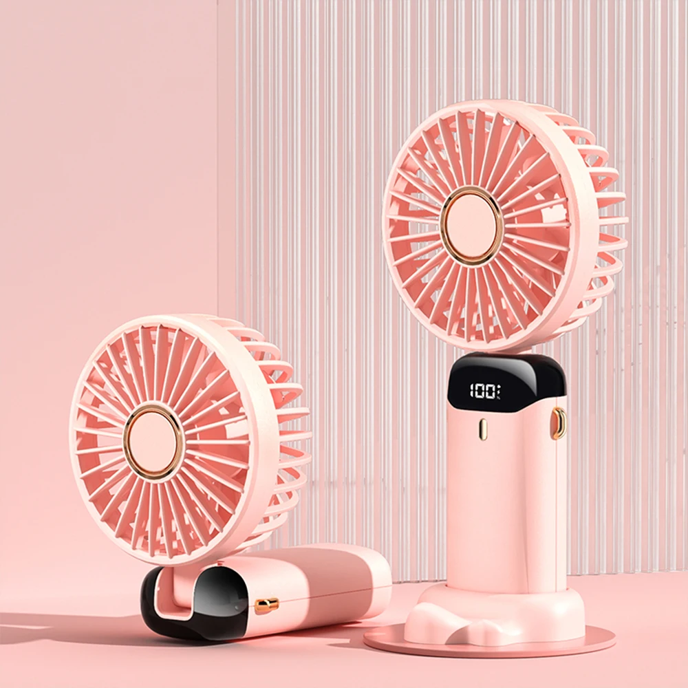 Limited Stock Battery Portable Mini Handheld Fan with Logo Three-Speed USB Rechargeable for Wedding Household Car & Outdoor Use
