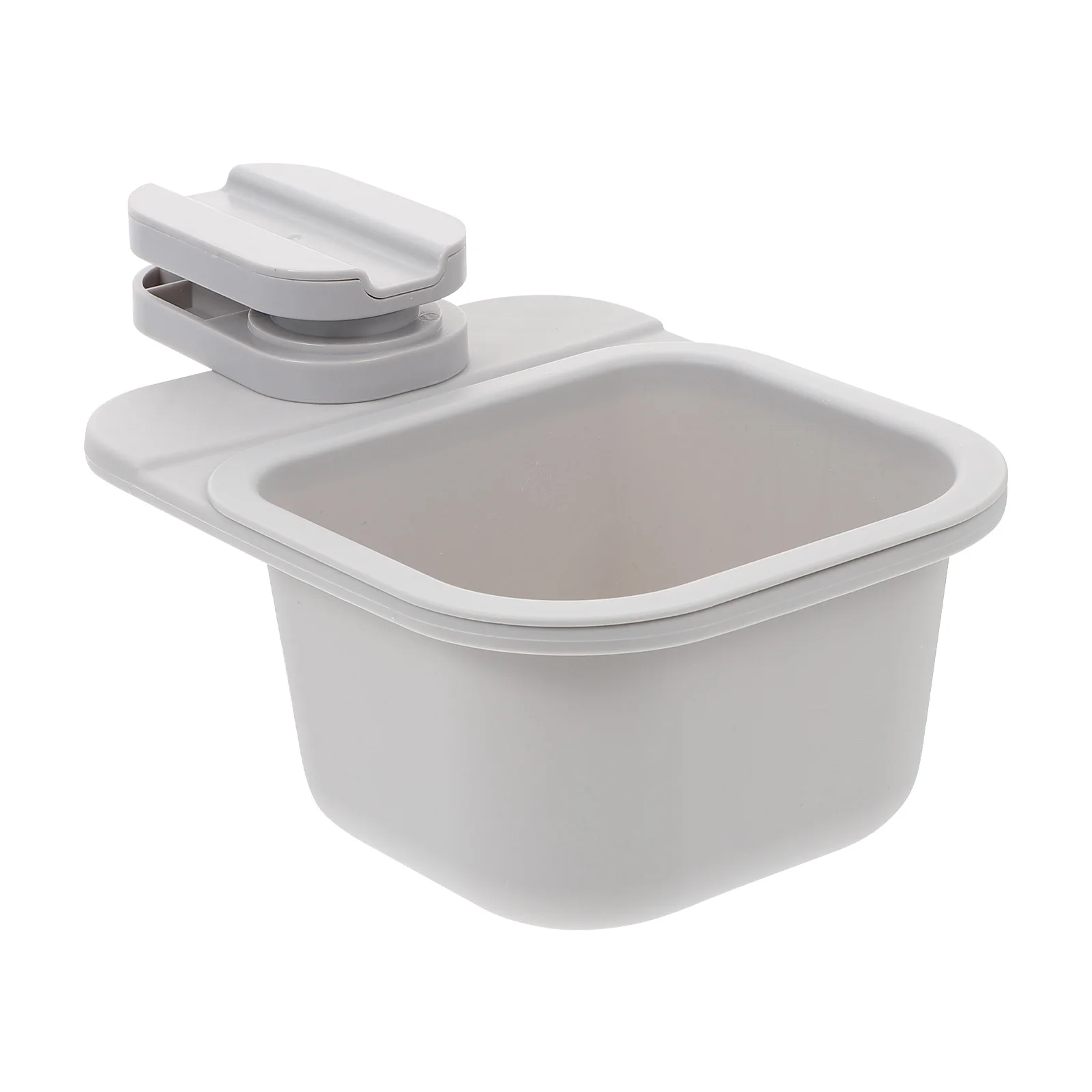 

1pc Rotating Storage Box Trash Can Desk Side Removable Dust Bin Office Lid Sundry Box Clipping Type ABS Material Kitchen Bedroom