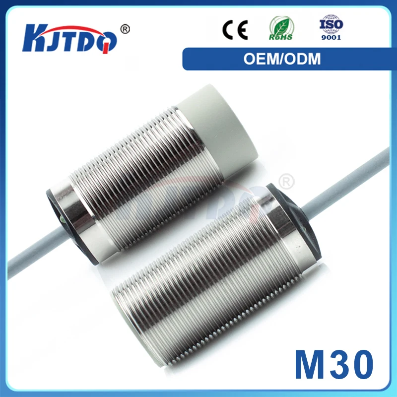 M30 Universal Non-shielded 3 Wire 2 Wire Sn 15mm Inductive Proximity Sensor DC 12V 24V AC 110V 220V NO NC NPN PNP