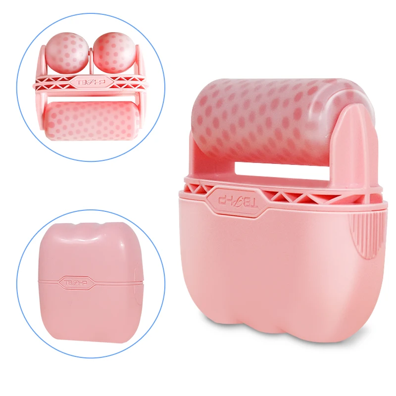 Face Ice Roller Double Roller Cool Facial Eye Massage Relieve Fatigue Pain Redness Skin Tighten Face Lift Reduce Swell Iceroller