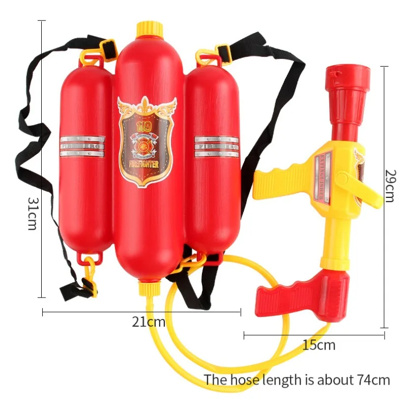 Children Summer Water Play Toys Backpack Water Gun Toys Kids Pretend Fire-fighting Game Toys Beach Water Toy Boys Gifts