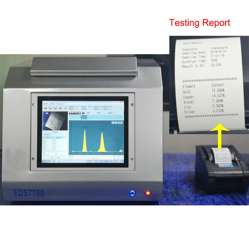 Gold spectroscopic machine for measuring gold, computer instrument for detecting 72 elements