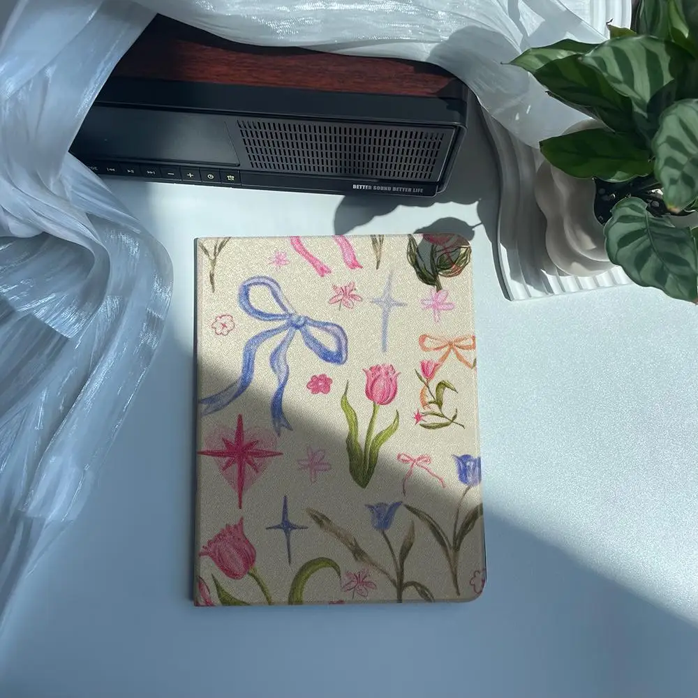 حافظة لجهاز آيباد على شكل فيونكة باستيل لهاتف ابل اير 10.9 ايباد برو 2020 حافظة لجهاز ايباد 10.2 11 12.9 بوصة 2021 حافظة صغيرة 5 6