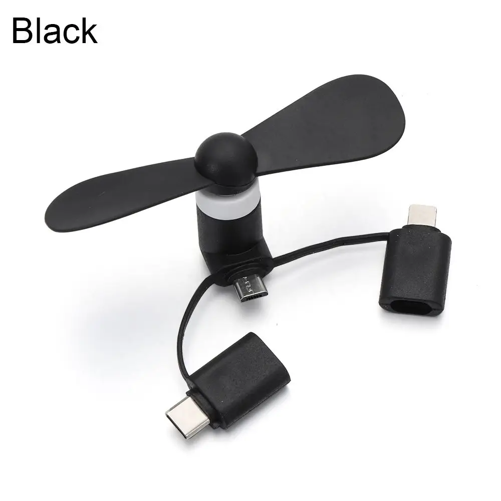 

For Type-c For Android Travel 3in1 Mini Phone Fan Mobile Phone Cooler Portable