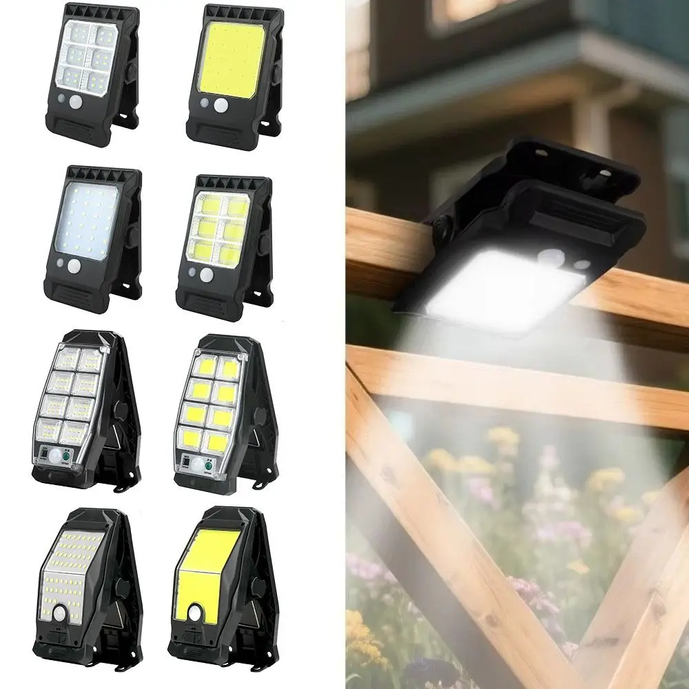 

Портативный датчик движения, солнечные садовые фонари, водонепроницаемые, 3-режимные, солнечные зажимы, лампа на солнечной энергии, супер яркий ночник для газона