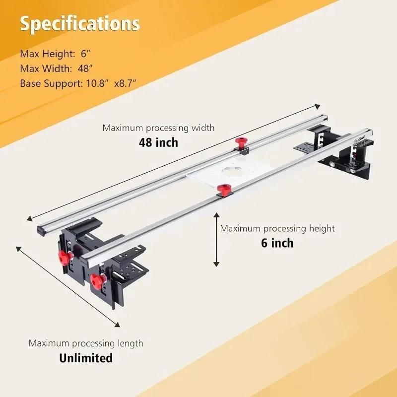 

【Seller's Recommendation】48-Inch woodworking planer, trolley kit 3-axis adjustable slab flattening fixture