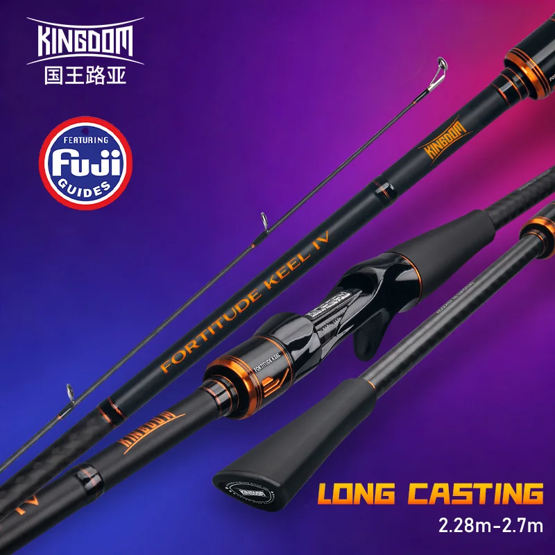 Kingdom FORTITUDE KEEL IV Long Casting Inshore 2.28m 2.4m 2.7m ML M MH Power MF Action FUJI Fishing Rod Bass Rod Fishing Rod