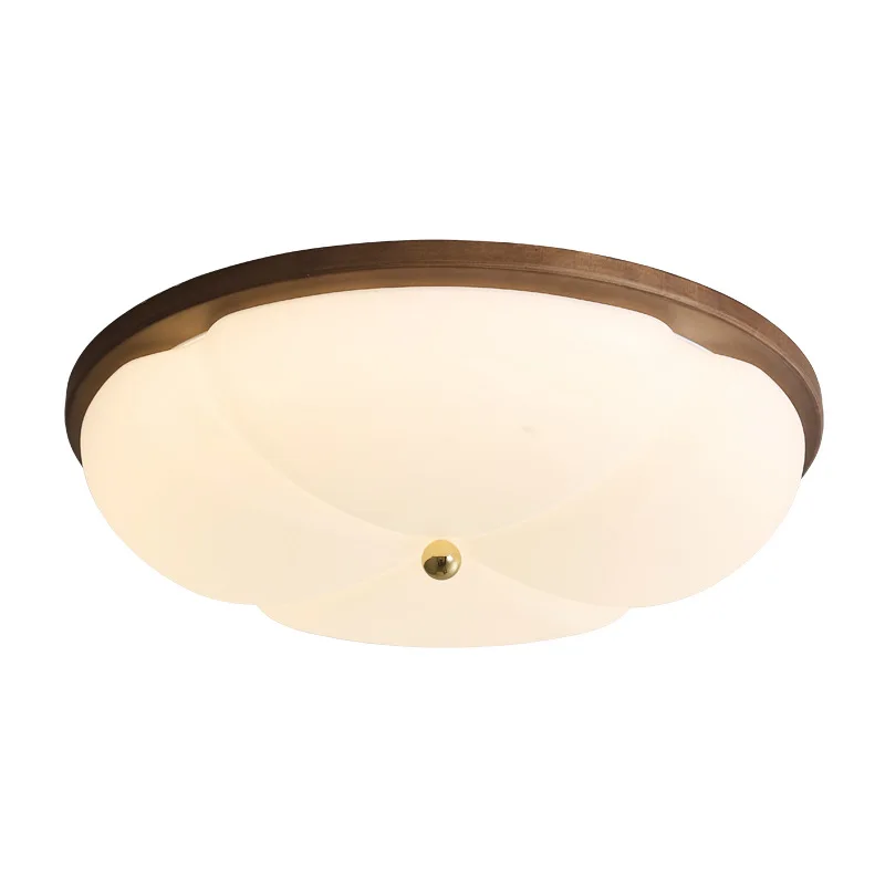 

Ceiling light bedroom medieval retro American new Chinese creative personality walnut