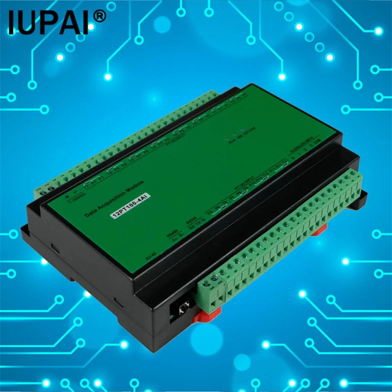 12PT-4AI 12-way High-precision PT100 4AI Three-wire Temperature Acquisition Module Ethernet Temperature Collector Industrial Con