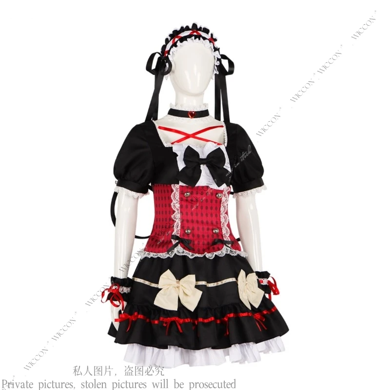 Shiniyuku Kimi, Yakata ni Mebuku Zouo Cosplay Kostuum Horror Spel Pruik Mia Halloween Party Lolita Jurk Meid Jurk Vrouw Set