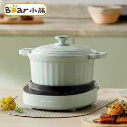 Bear Portable Electric Cooker Multicooker Mini Electric Cooking Pot Split Type Hotpot Travel Electric Skillet Electric Stew Pot