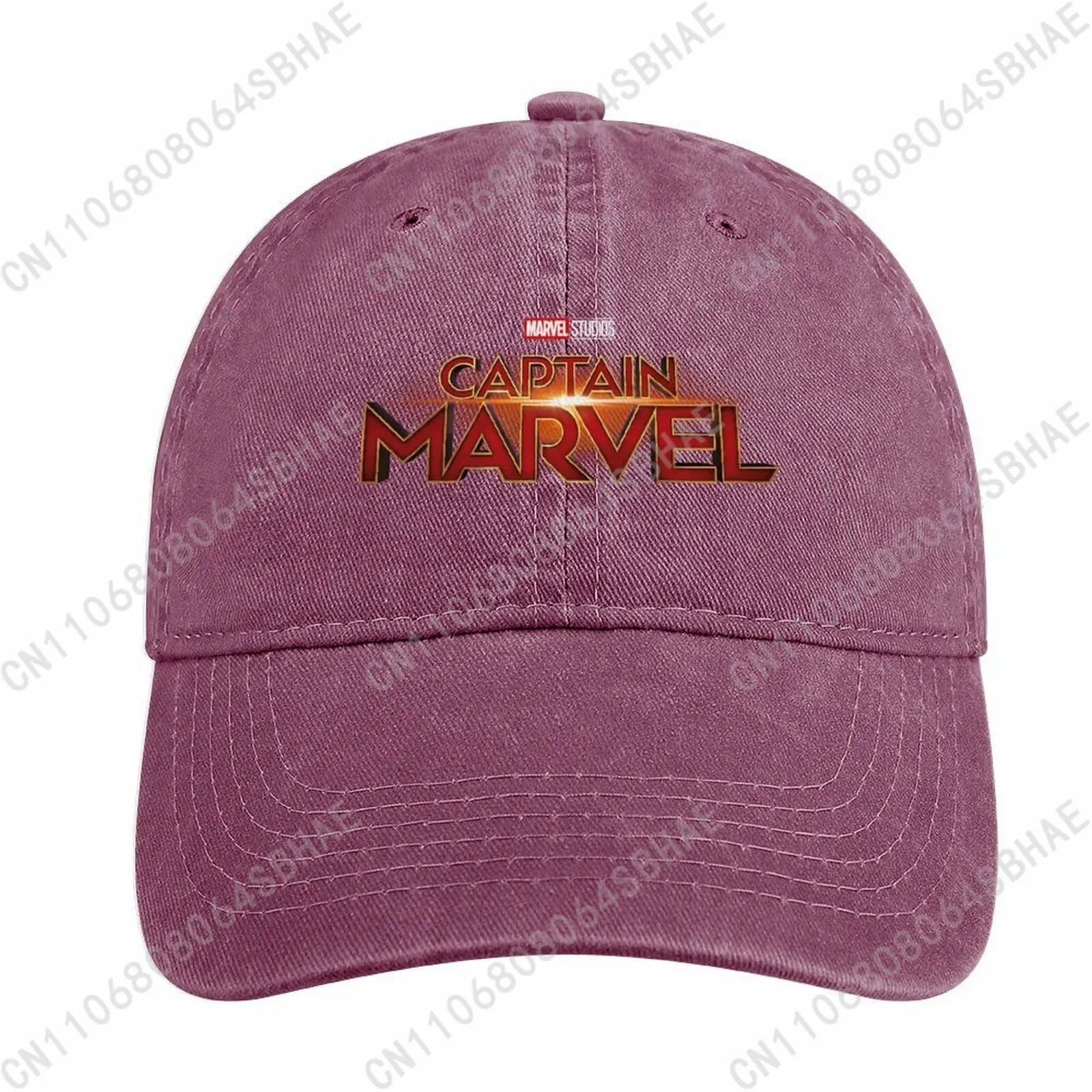 

Marvel Captain Marvel Washed Cotton Baseball Cap Vintage Dad Hat Men Women Retro Adjustable Denim Cap Streetwear Cosplay