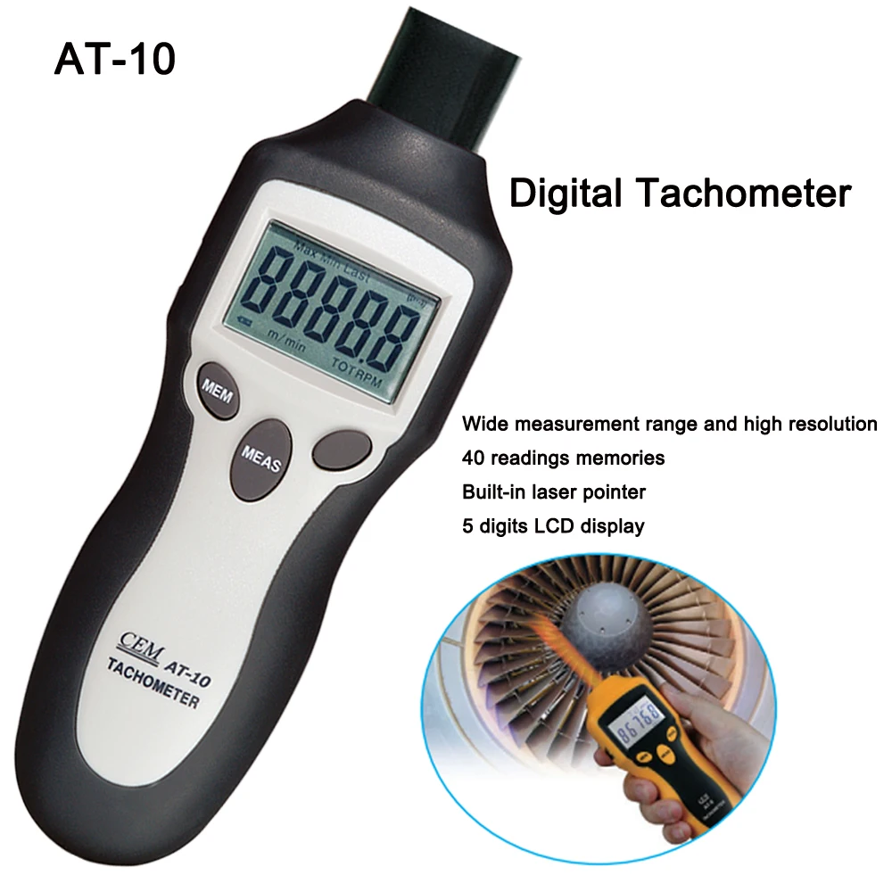 Digital Anemometer - Handheld Wind Gauge - Digital LCD Meter for Precise Wind Speed Measurement (CFM) with Max./Min./Average