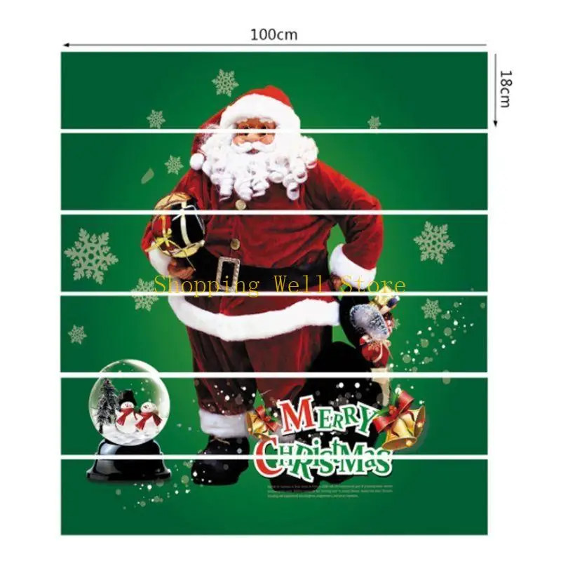 KX4B 6PCS / SET Christmas Series Série d'escalier d'escalier Sticker Auto-Adhesive D