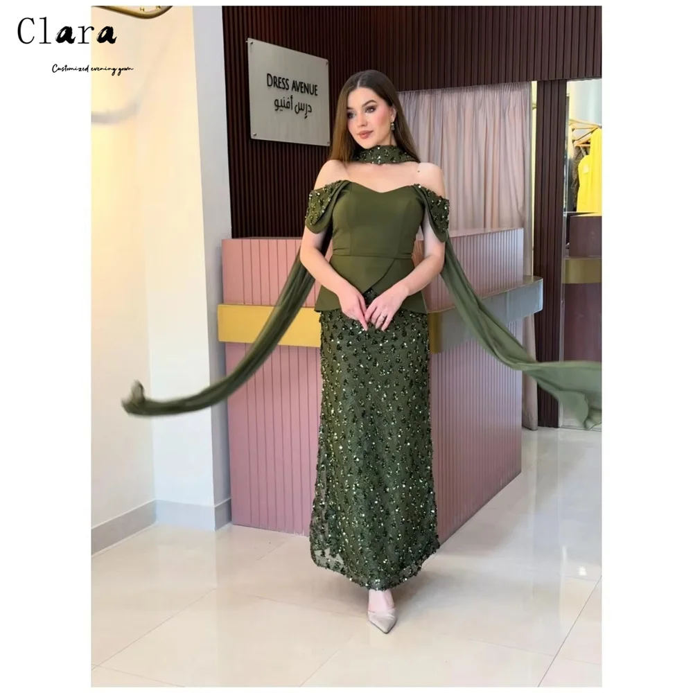 

Clara Custom Green Sweetheart Embroidery Shiny Luxury Dress 2026 Evening Dresses 2026 Woman Luxury Evening Dress Elegant Gown