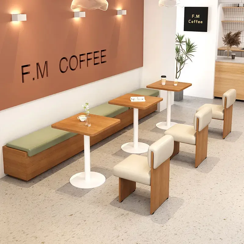 Business leisure backrest table and chair combination Customized Tables and Chairs in Sofa Book bar and clean bar image 2