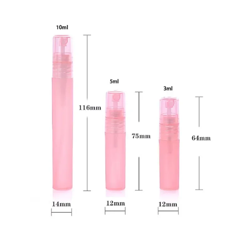 10Pcs 3ml/5ml/10ml Tragbare Nachfüllbare Probe Parfüm Kunststoff Flasche Reise Leere Spray Zerstäuber Kosmetische verpackung Container