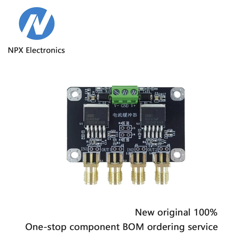 

Модуль усилителя BUF634 — двухканальный высокоскоростной буфер напряжения — усилитель мощности звука — привод напряжения