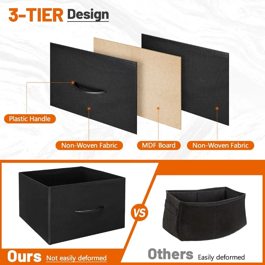 寝室とリビングルーム用のテレビスタンド、引き出し4つとオープンシェルフ付き、最大55インチのテレビに対応、ブラックとラスティックブラウンの木製