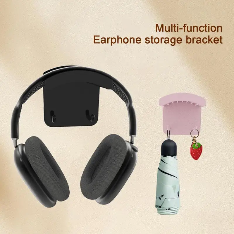 Wall Mount Headphone Cradle, ABS Gaming Headset Hanger, Home Space-Saving Hearing Aids, Suporte para Dormitory Desk