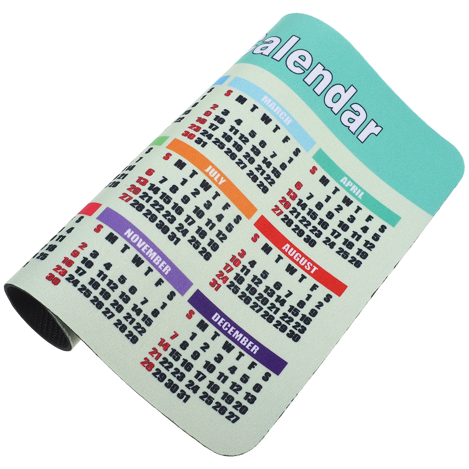 

Mouse Pad Calendar 2025 Non-Slip Rubber Desk Mat Computer Mouse Pads Gaming Office Keyboard Mat Black Surface
