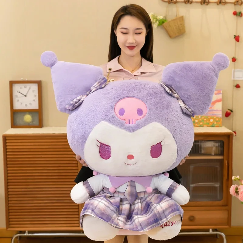 

Sanrio Large Size 80cm Princess Skirt Kuromi Doll Kawaii Cartoon Anime Stuffed Plush Doll Toys Pillow Children Birthday Gifts