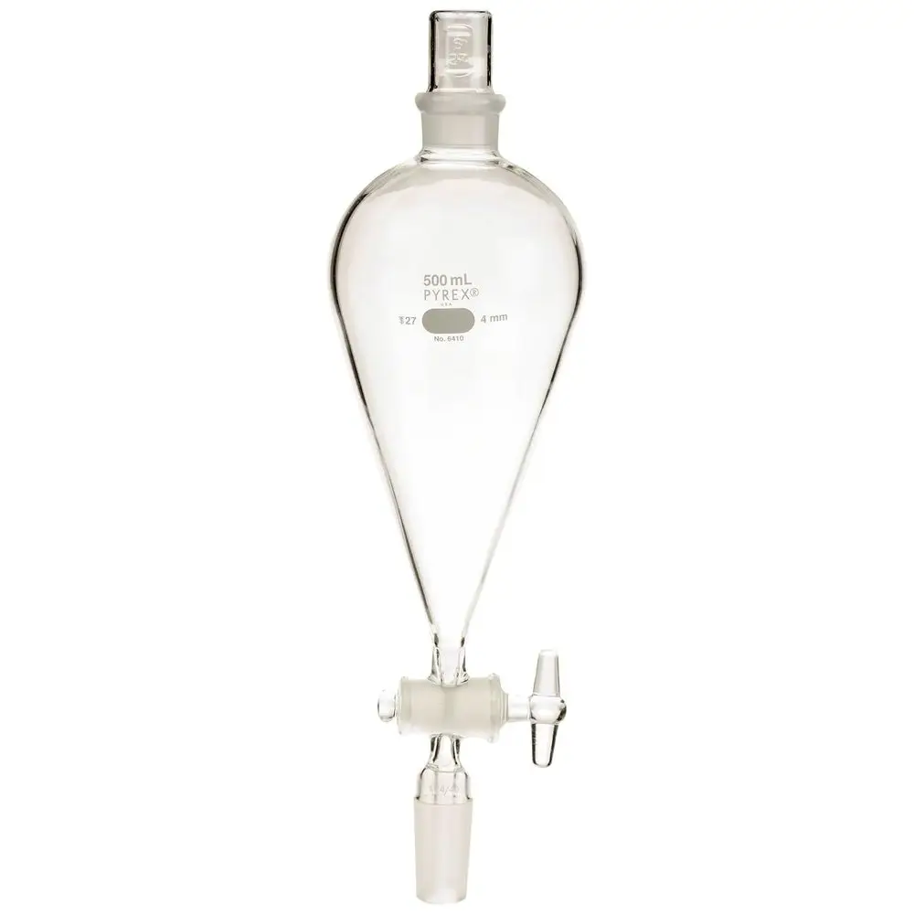 

Стеклянная делительная воронка Squibb, емкость 500 мл