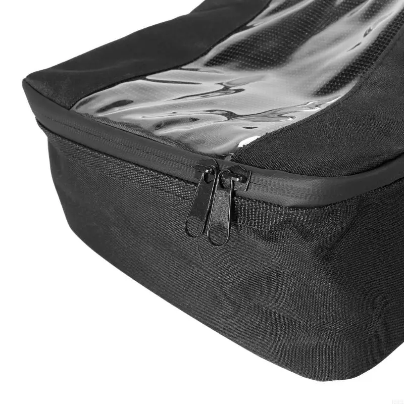 Handlebar Storage Bag with Clear Phone Window, Zippered Pocket and Strap Mount for Daily Commute Checks and Route View H9EE