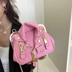 Fashion Jacket Shape Evening Party Clamp Clutch 2022 Summer Luxury Brand Women Designer Handbag borsa a tracolla alla moda