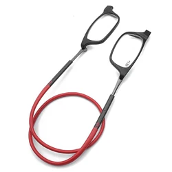 MGHBHS high-grade TR magnetic absorption hanging neck reading glasses for men and women portable magnet reading glasses