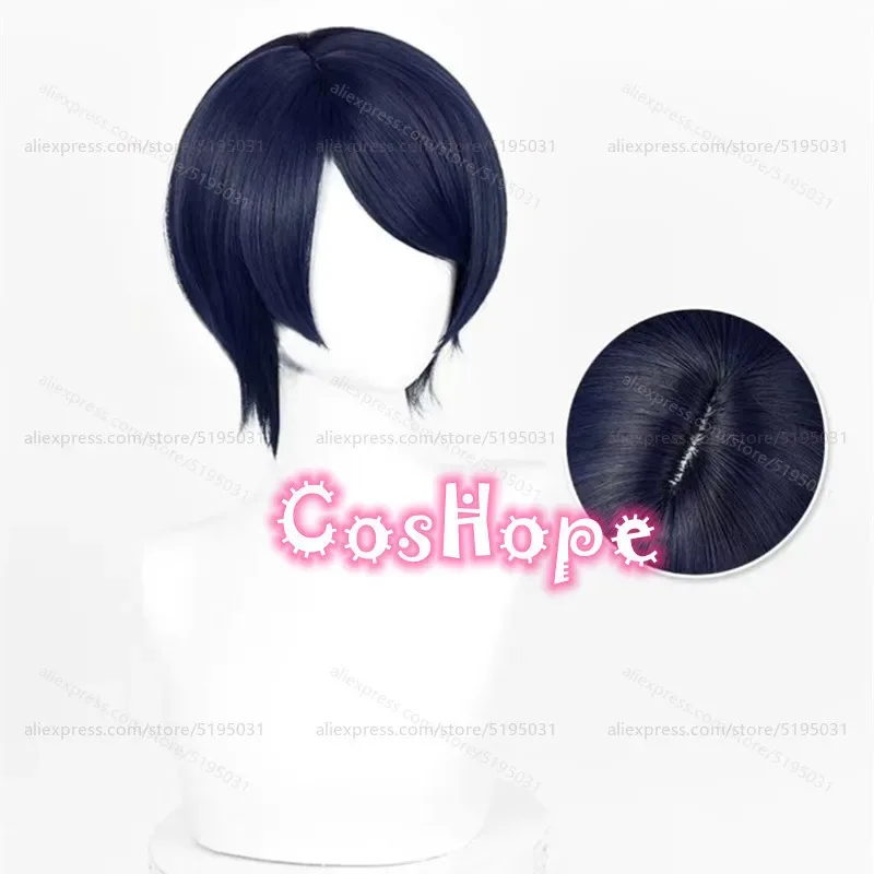 แคนดี้ 2025P5 ฟ็อกซ์ ยูซูเกะ คิตะกาวะ 30 ซม.สั้นสีฟ้าสีดำวิกผมคอสเพลย์อะนิเมะวิกผมสังเคราะห์ทนความร้อน