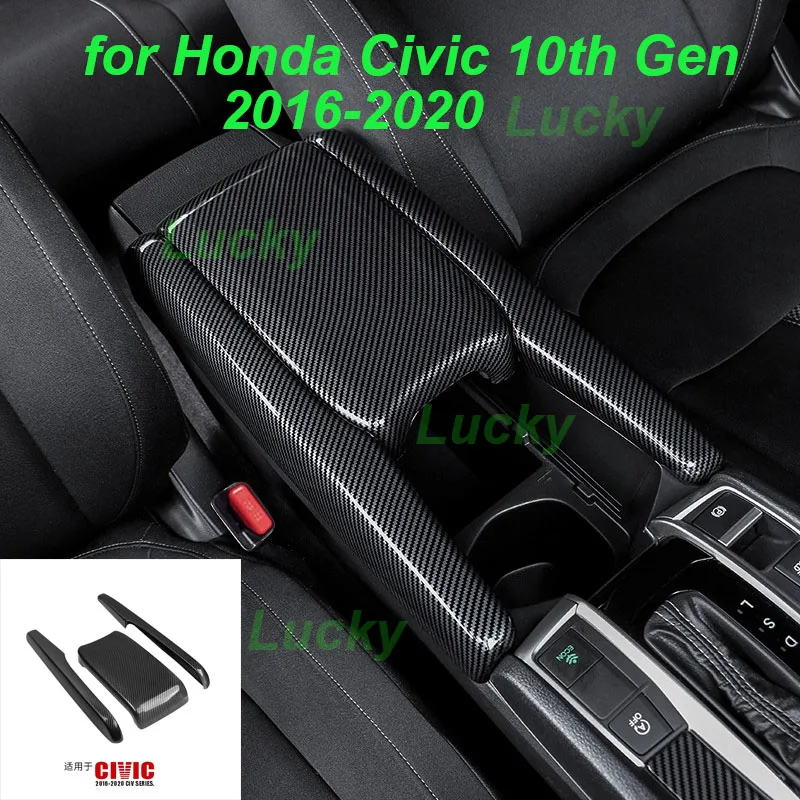 

Автомобильный подлокотник для Honda Civic 10-го поколения 2016-2020, панель центральной консоли, защитная рамка из АБС-пластика, декоратор, аксессуары для интерьера