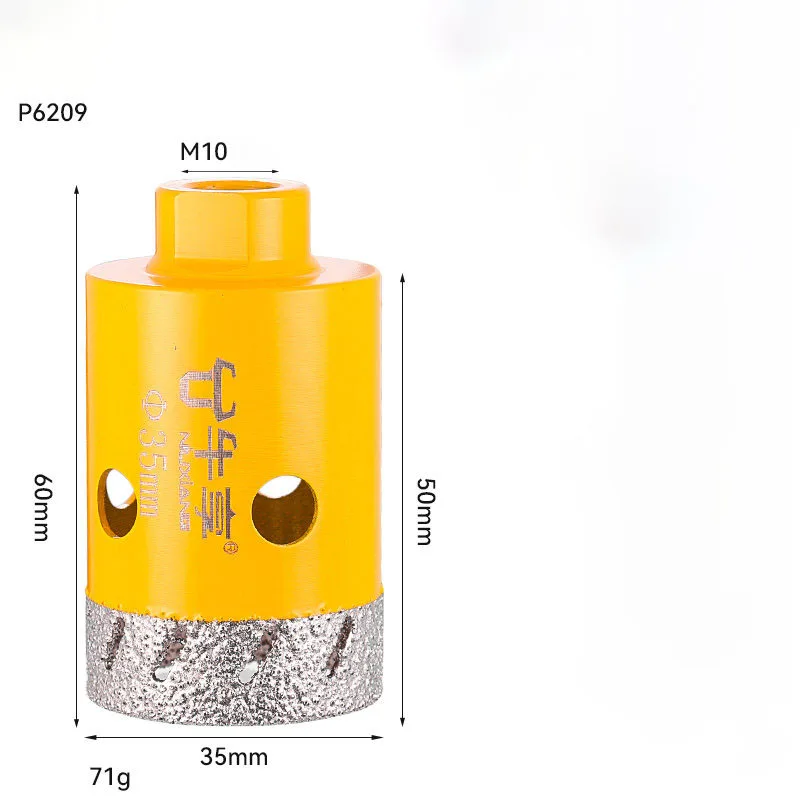 M10 Gewinde-Winkelschleifer Glas-Keramik-Lochöffner Bohrer 20-50mm Trocken-Vakuum-Handschleifer für Keramikfliesen Granit Marmor – Detail 4