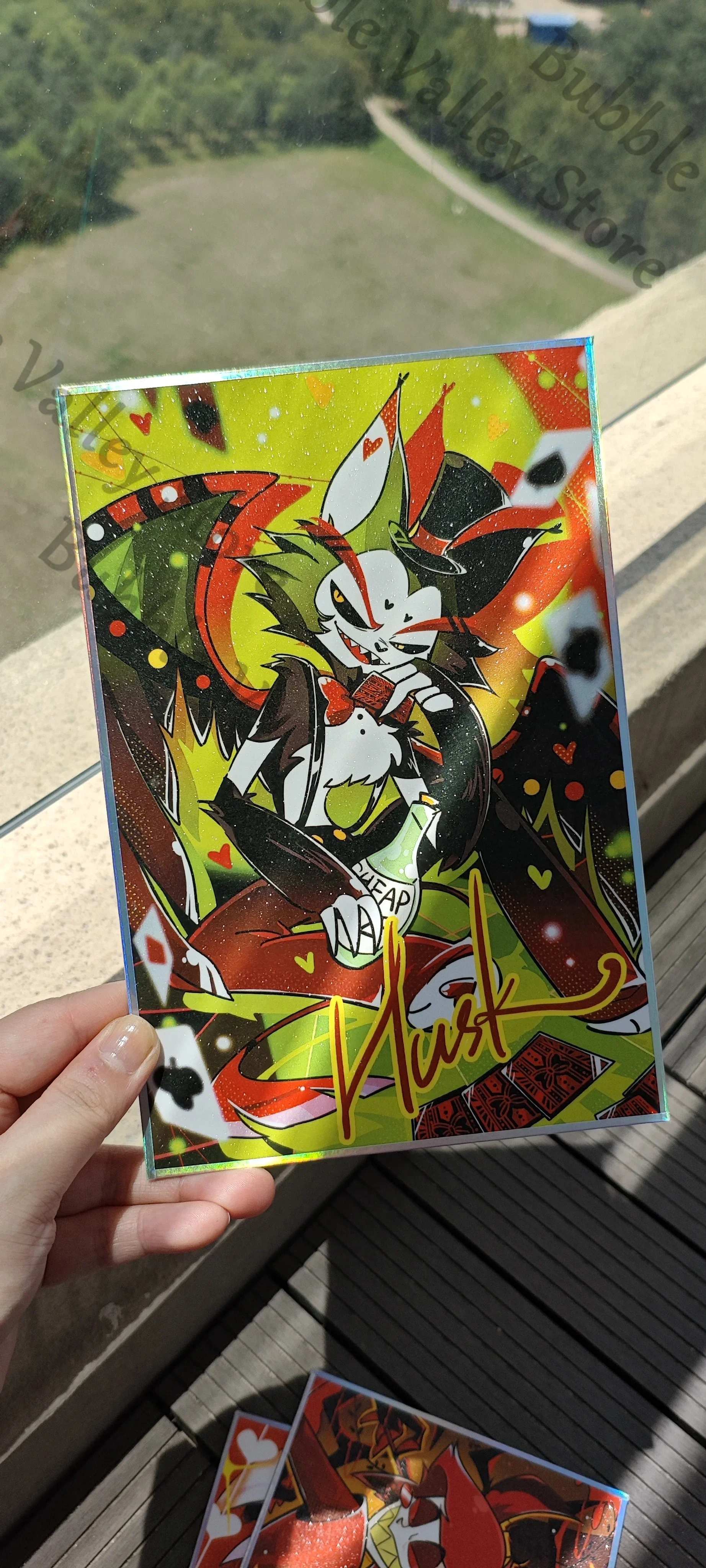 Hazbin Hotel Alastor Vox Adam Angel Dust Husk Anime Cosplay Cartoon ‌Double Flash ‌color Cardstock Illustration Board‌ Shikishi view 5