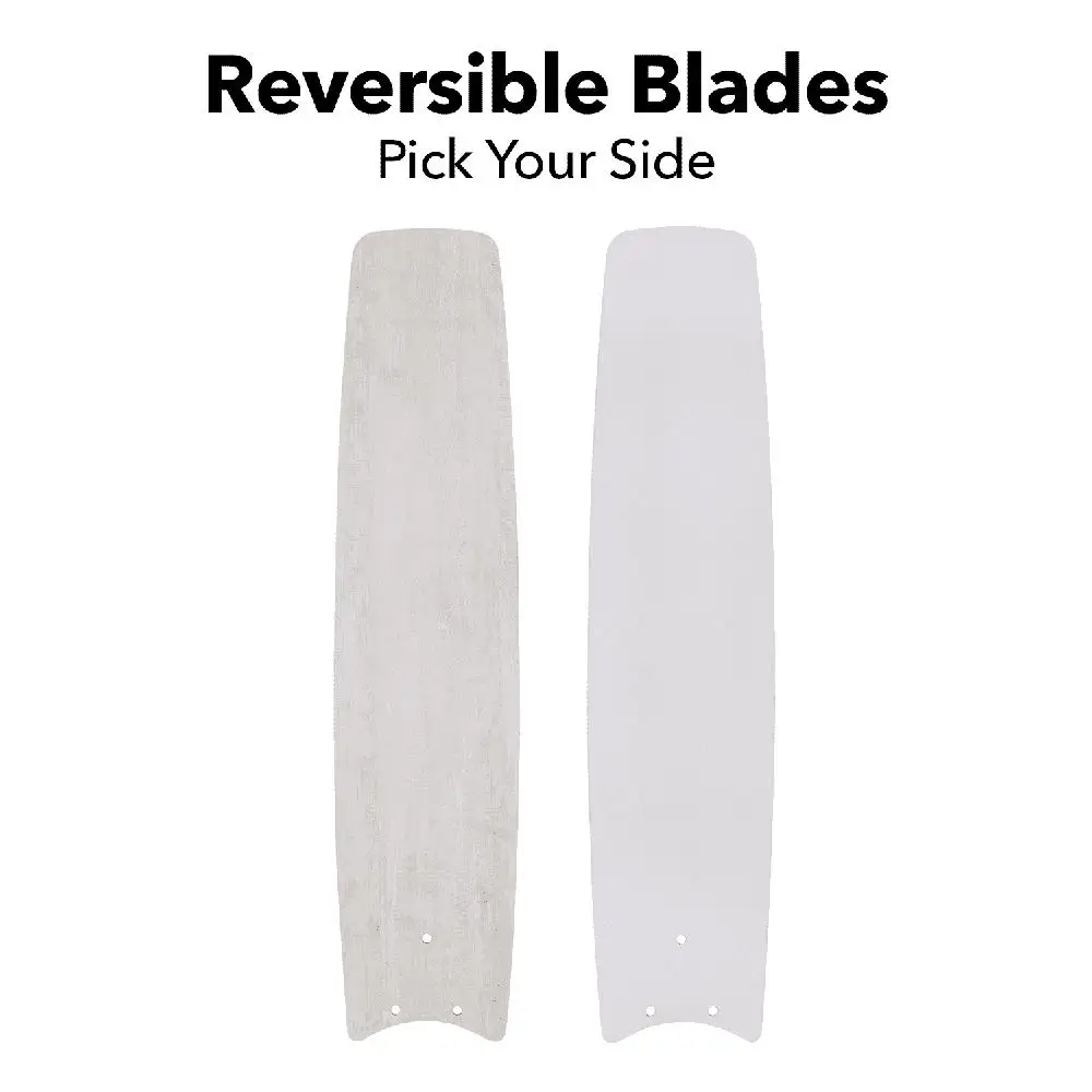 Ventilador de teto moderno de 52 polegadas com 3 lâminas, corrente de tração reversível, motor silencioso, área nominal úmida interna e externa