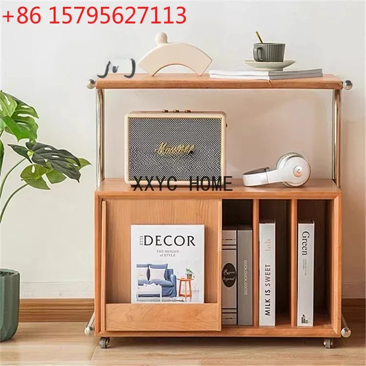 

Скандинавский книжный шкаф из массива дерева, тумба для гостиной из вишневого дерева, прикроватный шкаф для хранения в спальне