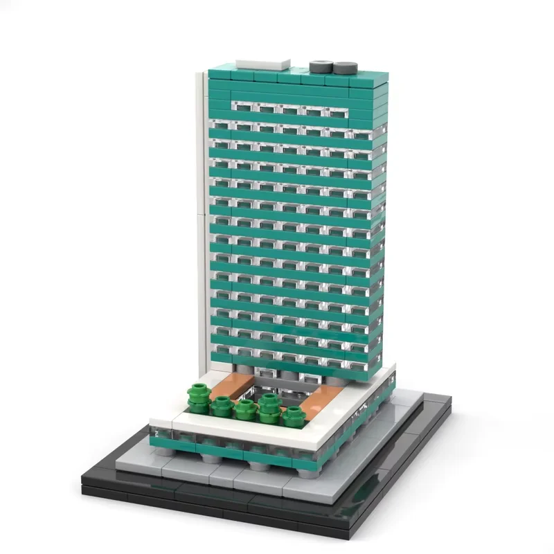

Рычаг здания масштаба 1:800 модель небоскребца 344 шт. мелкие частицы MOC соответствующие игрушечные строительные блоки дисплей креативный праздничный подарок