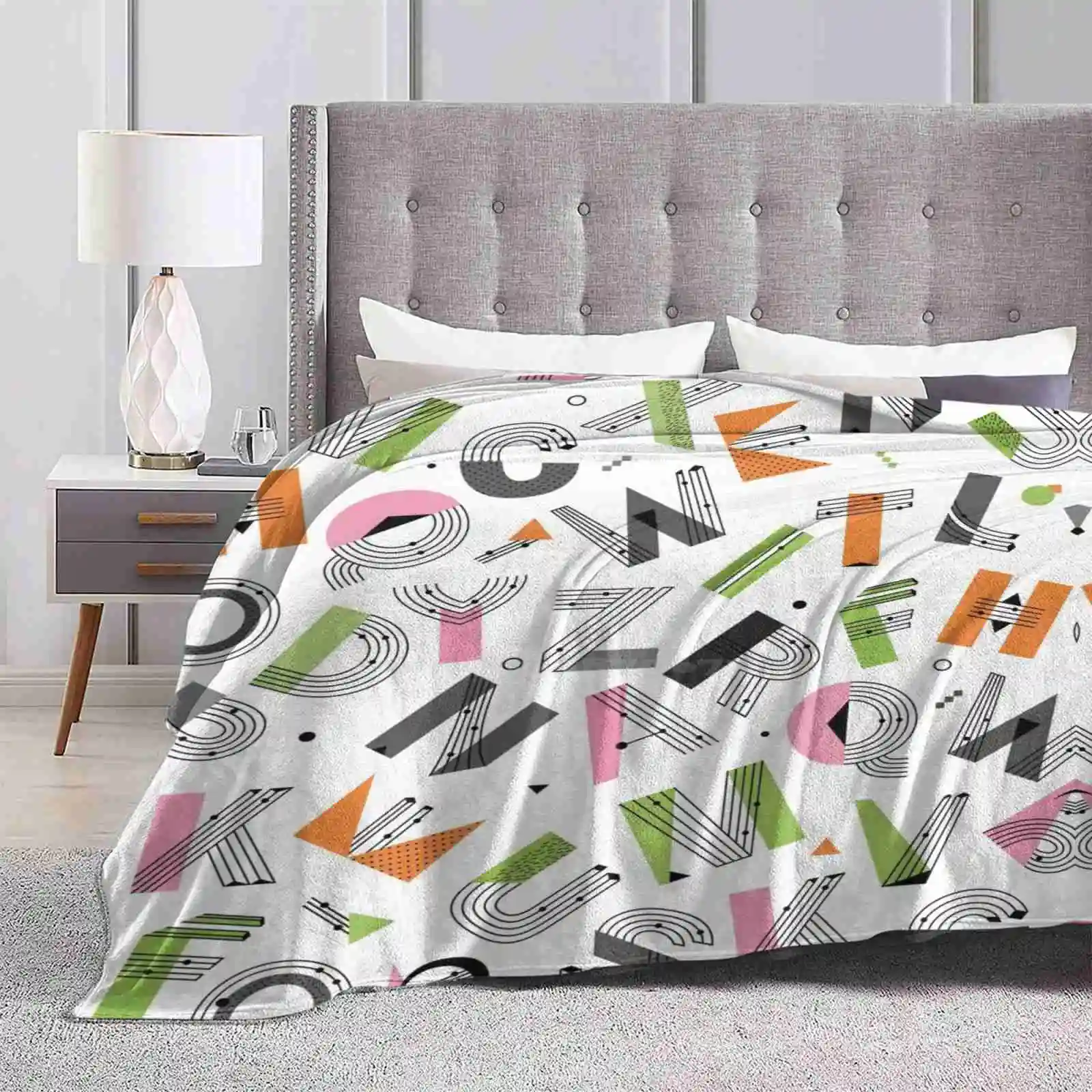 

Alphabet Seamless Pattern. Memphis Design Latest Super Soft Warm Light Thin Blanket Alphabet Pattern Seamless Font Abc Letters