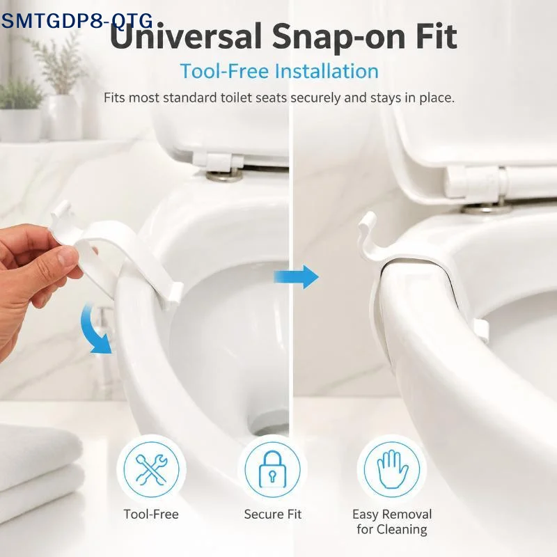 NEW [New] 1/2Pcs Toilet Seat Stabilizer, Fix Wobbly Loose Toilet Lid, Easy Alignment Prevent Shifting & Sliding
