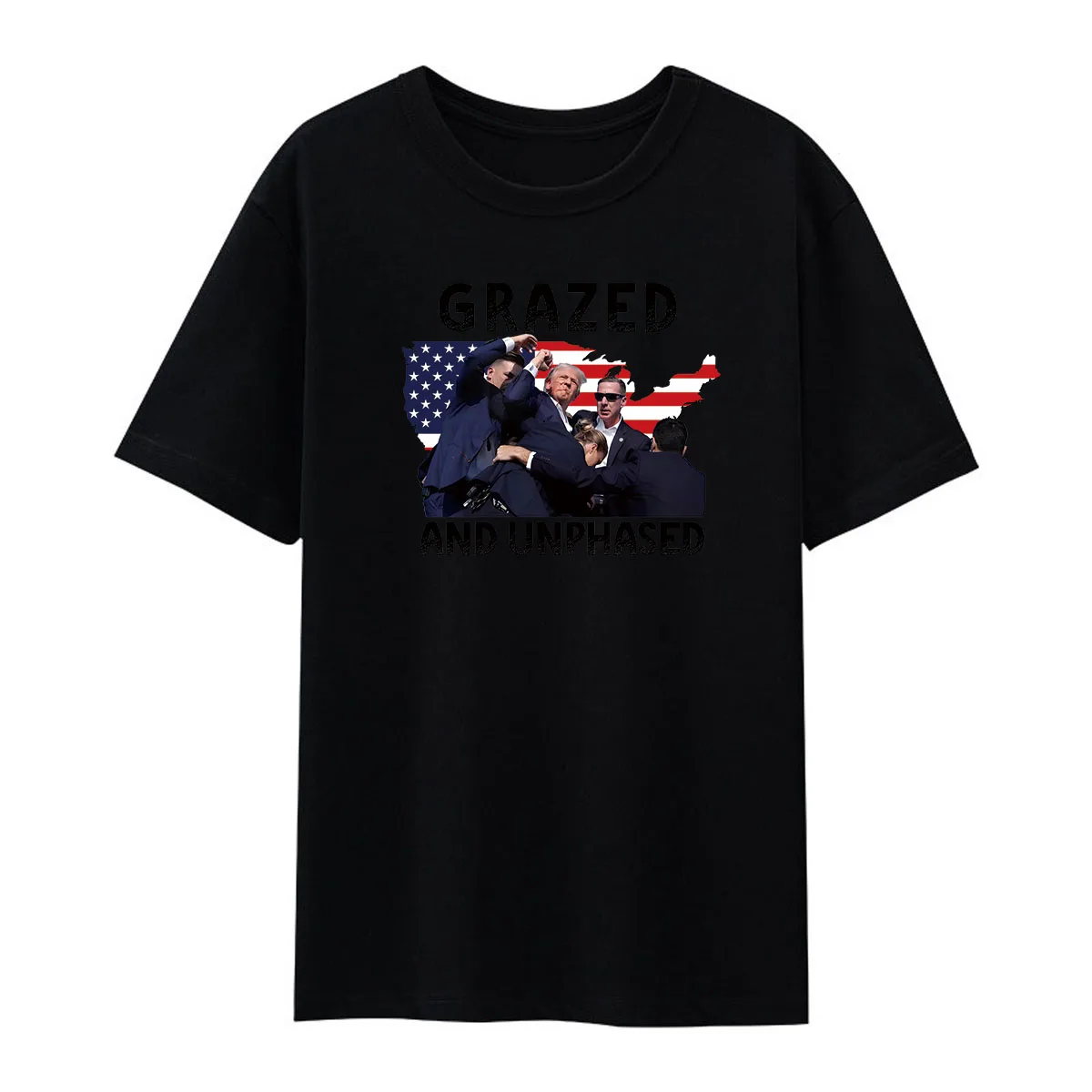 2024 Donald Trump t-shirt divertenti t-shirt stampata Casual smerigliata e non scagliata t-shirt manica corta da uomo estate o-collo Top allentato