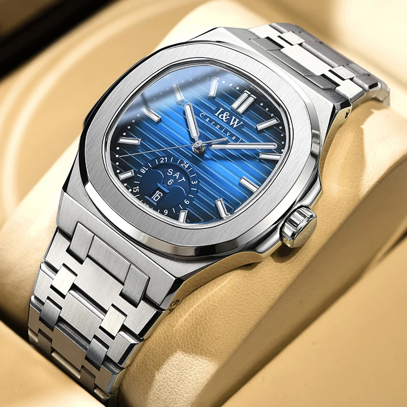 

Carnival Brand High-End Series New Luxury Imported Movement Square Mechanical Watch Men Fashion Sapphire Automatic Watches Mens