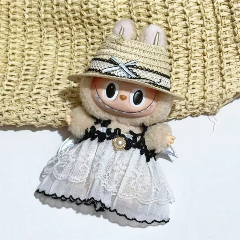 ل 15 17 سنتيمتر Labubu هالوين Ghostg متوهجة الملابس الجناح اليقطين الحمالات عقال تأثيري ديكور الزي الملابس والاكسسوارات